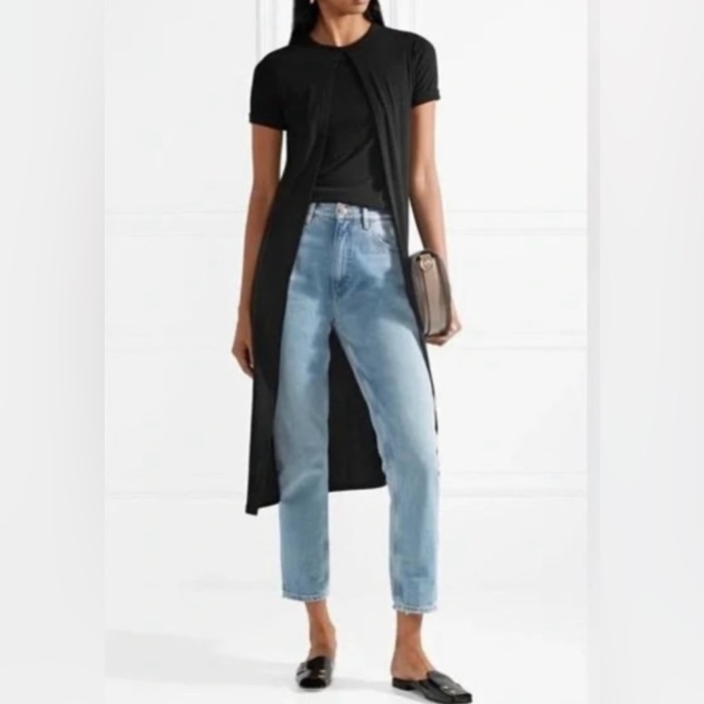 Brand New Rosetta Getty black top split panel cotton duster size medium